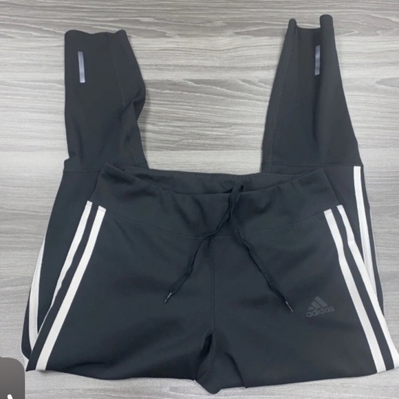 Adidas 3 Stripe Energy Running Climalite Compression Tights Black Size Small - Picture 5 of 12